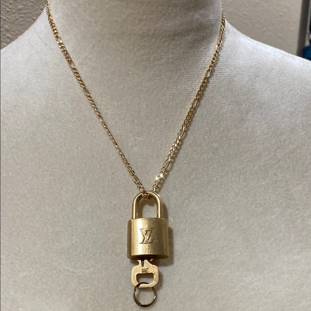 Louis Vuitton Gold Padlock Necklace